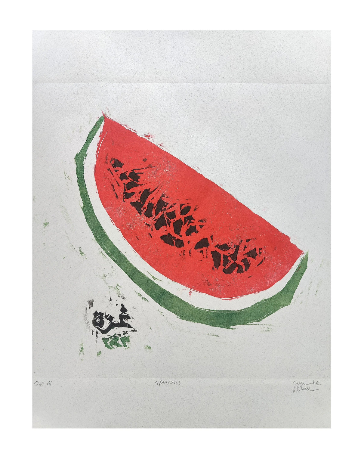Watermelon Print Fundraiser for Writers in Gaza